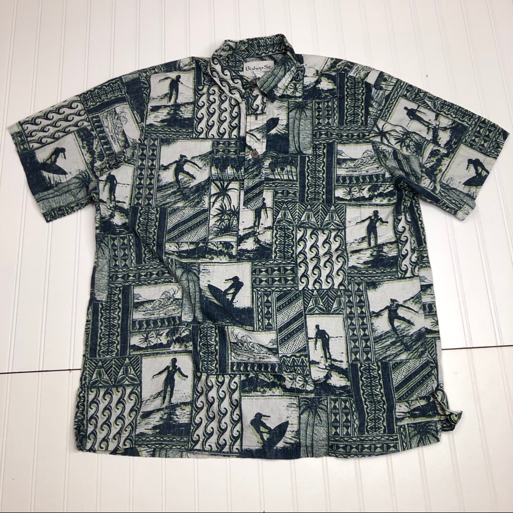 Bishop  Apparel Button Down Shirt Hawaiian VTG